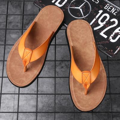 Tongs simples et décontractées pour hommes Sandales de plage confortables Été Plates antidérapantes Pantoufles d'intérieur et d'extérieur pour hommes Claquettes à séchage rapide pour hommes