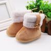 Winter Toddler Infant Newborn Baby Boy Girl Winter Fur Snow Boots With Bow Tie Warm Shoes Mid-tube Booties Little Kids Shoes