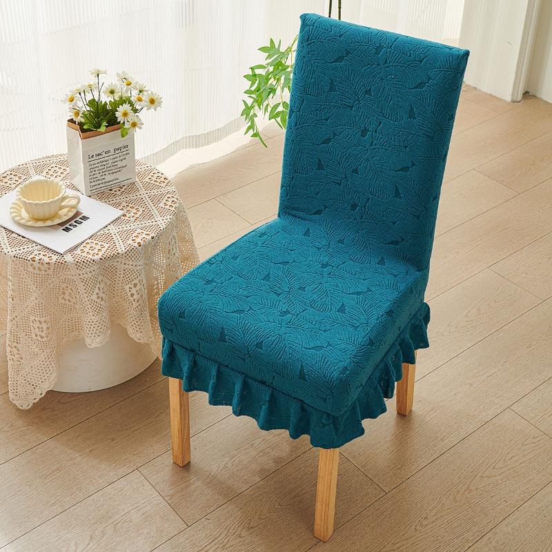 2025 Jacquard Stretch Skirted Chair Cover All-Season Universal Home Dining Chair Cover