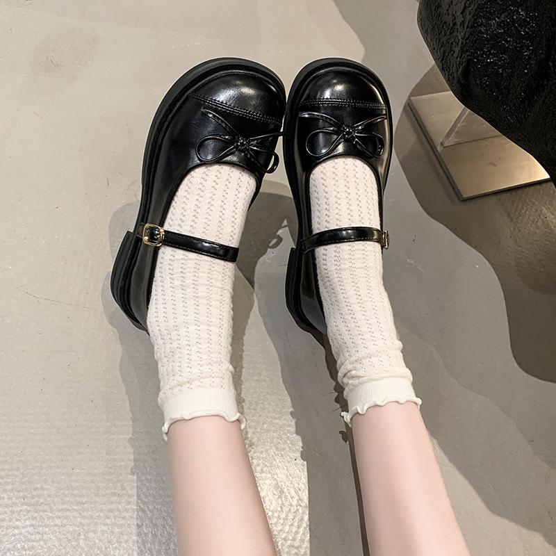 Fairy style French retro bow Mary Jane shoes female 2025 summer new small fragrant style gentle temperament single shoes
