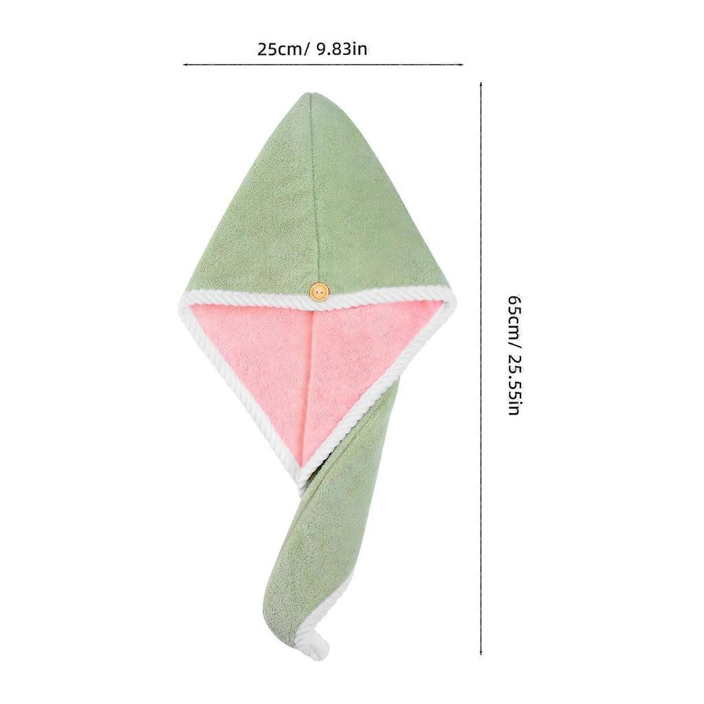 Absorbent Hair Drying Hat Coral Fleece for Women 2Pcs Towel Wraps