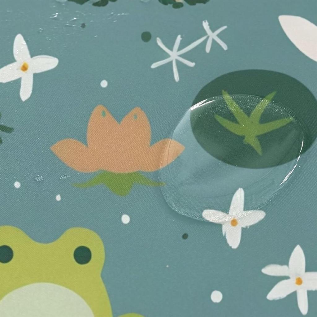 Cute Frogs Shower Curtain Bathroom Decor Waterproof Fabric Shower Curtains with Hooks 60x72 Inch