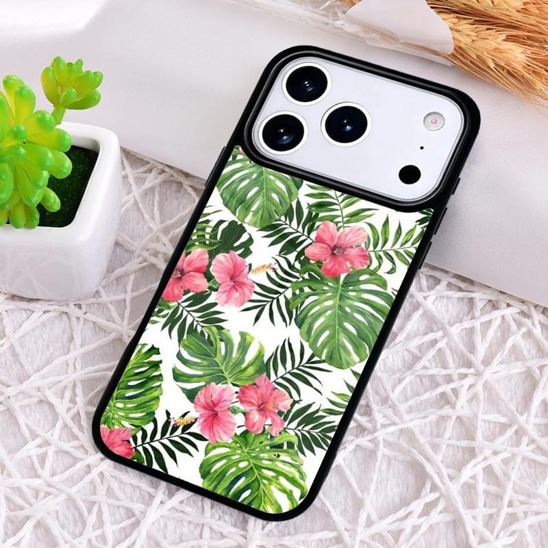 

summer tropical pattern Shockproof Phone Case for iPhone 17 Air 16e 15 11 12 14 13 Pro Max Cover Coque iPhone 14 Plus