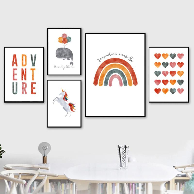 Nordic Decoration Sheets Picture Wall Art Poster Children's Canvases Room Paintings For Nursery Decorative Prints Wall Posters No Frame