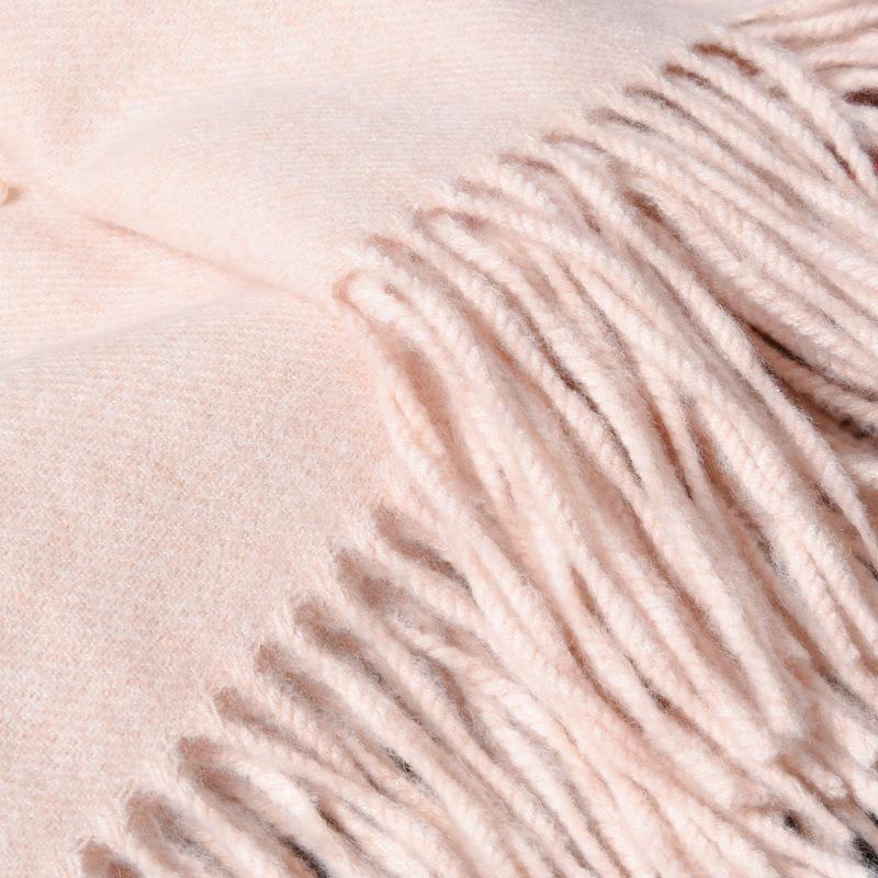 Embroidered deer imitation cashmere scarf women's winter shawl pink shawl new outer birthday gift