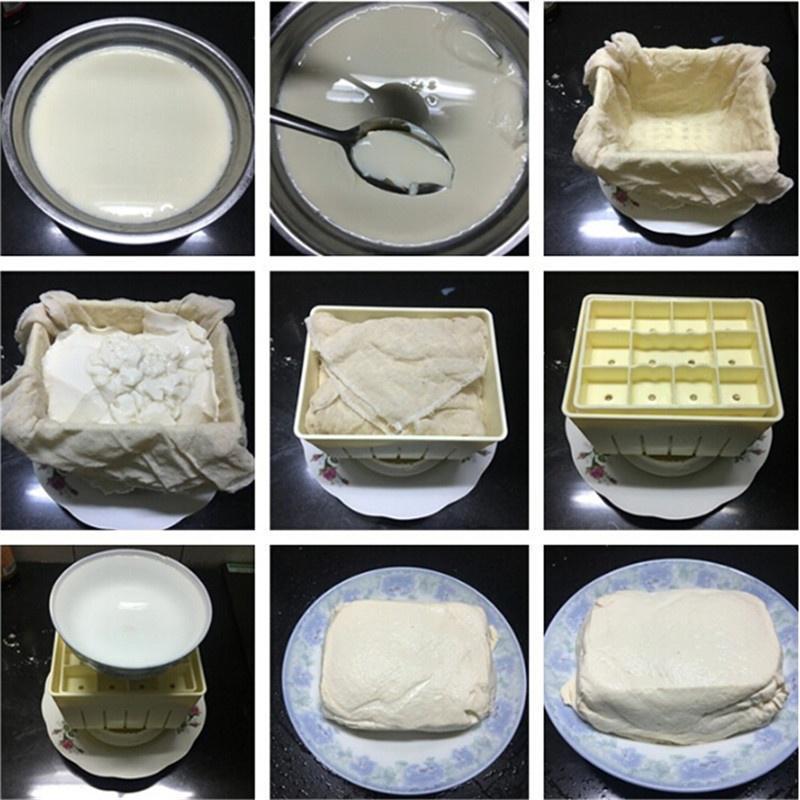 Creative Kitchen Plastic Tofu Cheese Patterning Maker Press Mold Kit