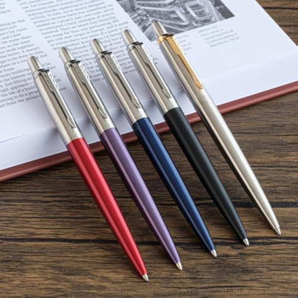 PARKER Parker Ballpoint Pen, Jotter, Stainless Steel, GT, Medium, Permanent, Gift, Boxed, Luxury,...