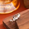 Stainless Steel Adjustable Open Ring - Colorfast Titanium Jewelry