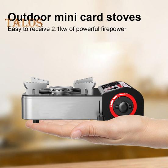 Mini Bütan Ocak 2900W Rüzgar Geçirmez Açık Hava Kamp Yürüyüş Ocağı Alüminyum Alaşım Taşınabilir İç Mekan Dış Mekan Pişirme Tek Brülörlü Gaz Ocağı