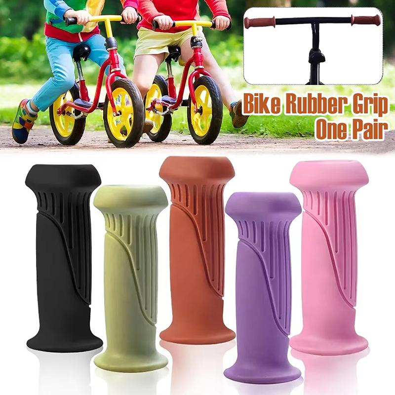 1Pair Universal High-Elastic Rubber Handle Grips Non-Slip Handlebar Covers Bike Scooter Balance Bike Grips Handle Protectors