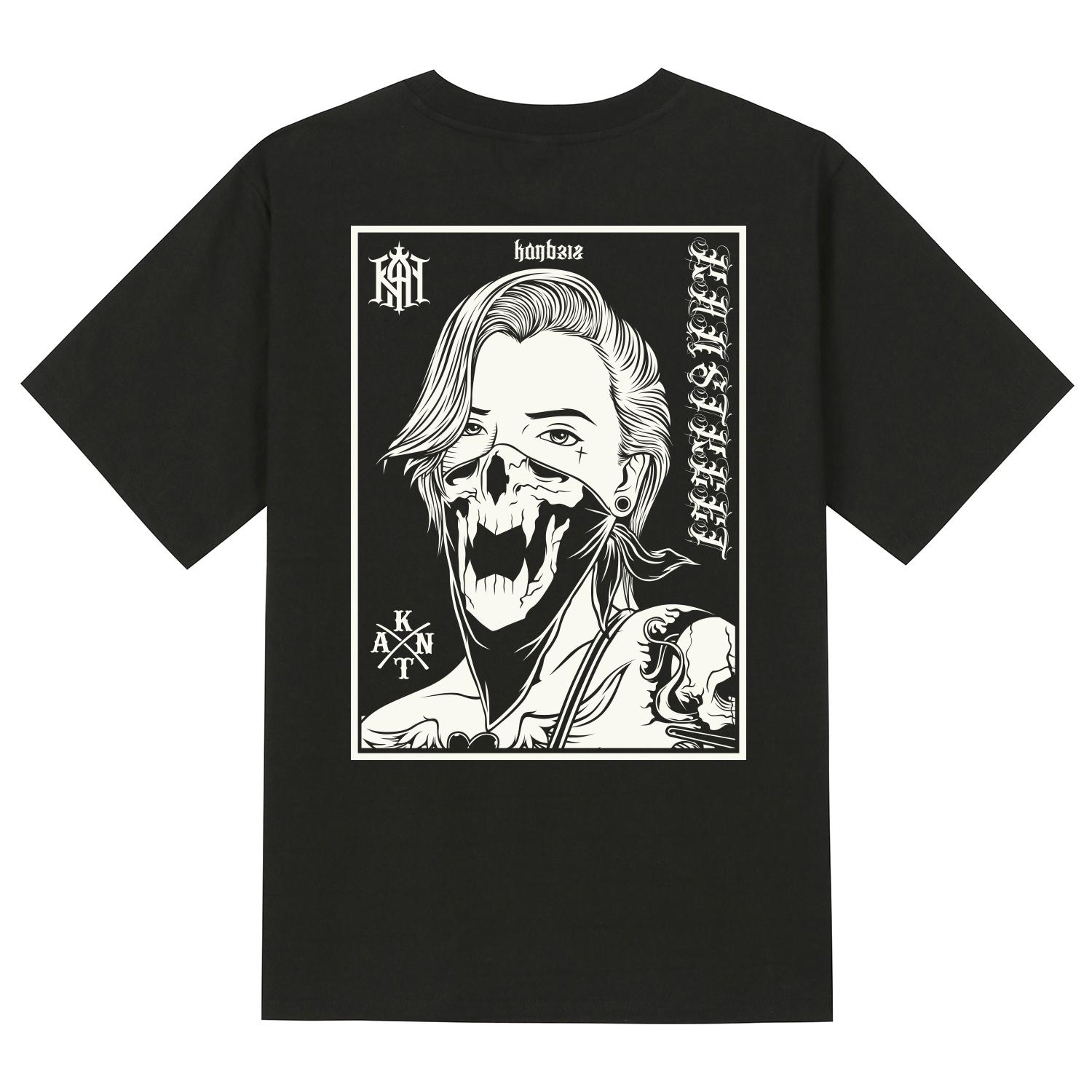 Khan 6312 Ktb0117 Skullgirls Short Sleeve T-Shirt - Black Black/L