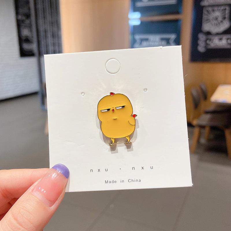 

Cartoon Cute Yellow Chick Enamel Pin Funny Animal Brooches Badge Backpack Clothes Lapel Pins Party Jewelry Gift For Friends Kids