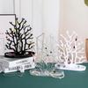 Multi Level Jewelry Tree Organizers Plastic Display Holder For Home Store Decoration Compact Design Easy Assembly Space Saving