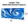 TOCCOOL Swirl Mouse Pad Large Mouse Pad Blue Gaming Mouse Mat Mouse Mat for Home and Office Brush E-Sports (Cleaning Included)