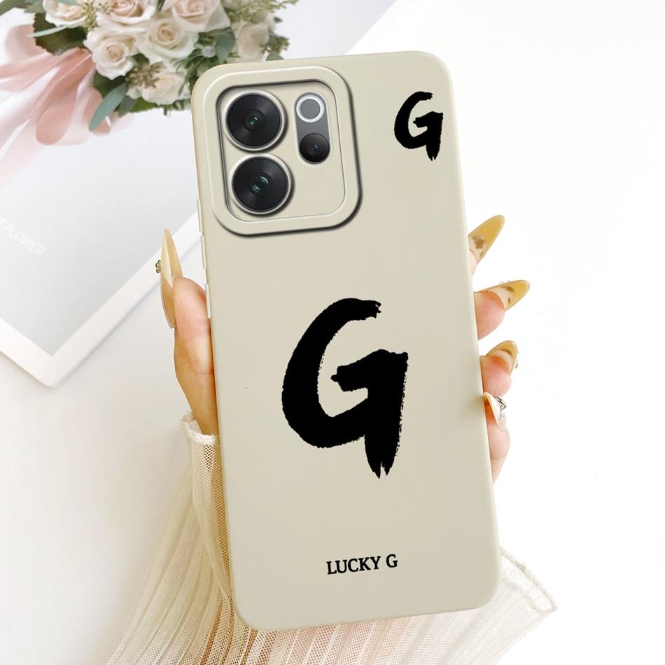 For Vivo V70 / V70 Elite 2026 Lucky Initial Letter Phone Case For Vivo V 70 V70Elite 5G V2538 V2548 Soft Silicone Cases Bumpers