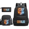 CR7 Ronaldo Backpack Football 67 Print School Bag With Shoulder Bag & Pencil Case For Student Boys Gift Daily Travel Rucksack