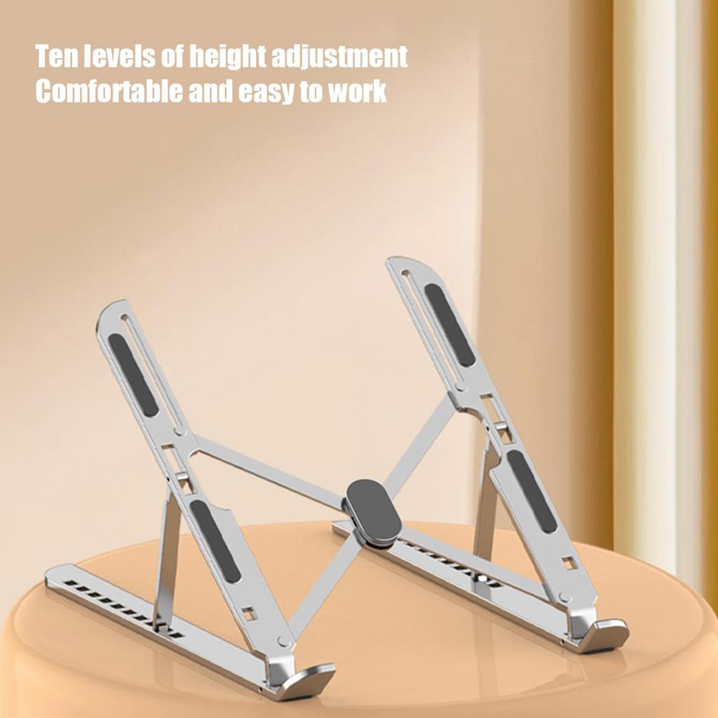 Adjustable Laptop Stand Aluminum Alloy Laptop Holder Stand Anti-slip Foldable Portable Lifting Cooling Holder For Home & Office