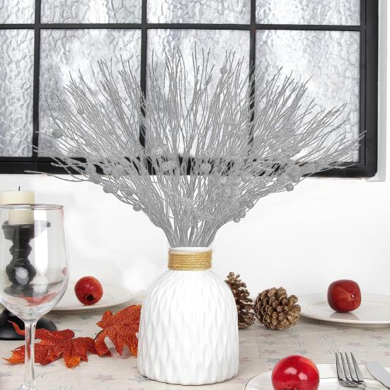 2/10Pcs Christmas Tree Picks Eco-friendly Vibrant Color Widely Used Artificial Tree Filler Sticks Berry Branches Stems