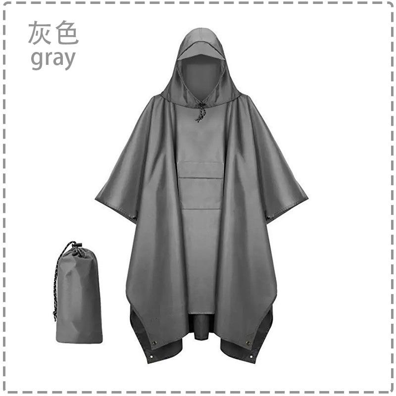 Cloak Raincoat Canopy Outdoor 3-in-1 Multifunctional Poncho Mountaineering Tourism Camping Waterproof Raincoat
