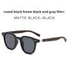 Korean Style Wooden Pattern Square Sunglasses With Uv400 Protection For Outdoor Fashion And Travel