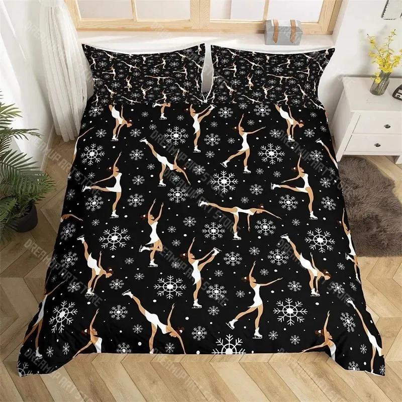 Set Copripiumino Sport Ginnastica Arcobaleno Acquerello Tie Dye Set Biancheria da Letto Queen Microfibra Coperta Trapuntata Cheerleading Per Amante dello Yoga