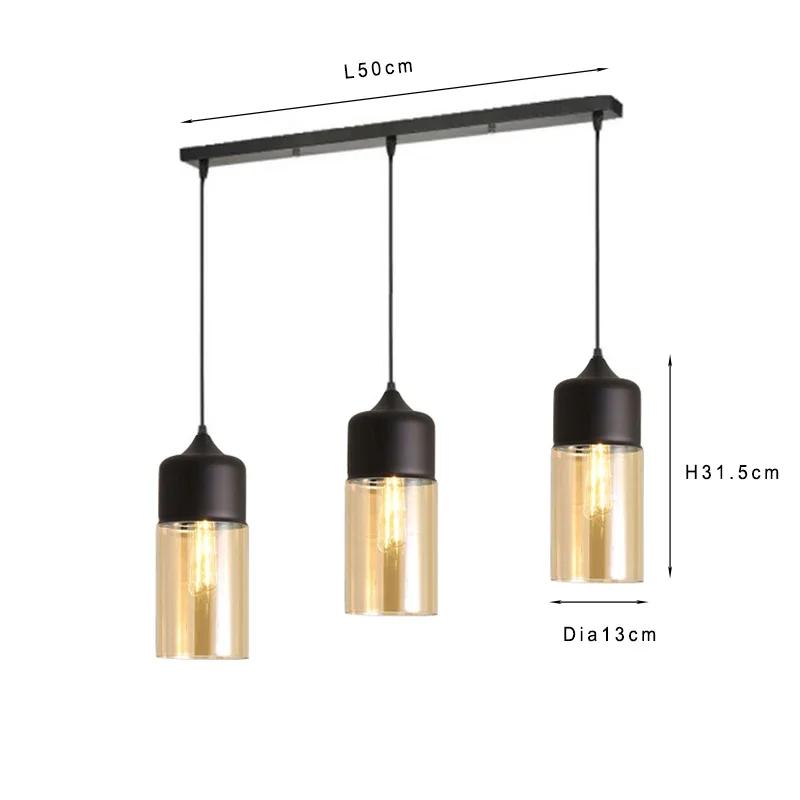 

Lamp 4-Light Glass Pendant Light, Classic Cluster Chandelier,Black Hanging Lighting Fixture With Clear Or Amber Glass Shades F cool white 6000K