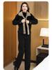 Arctic Velvet Corduroy Women's Stylish Plush Two-Piece Winter Set