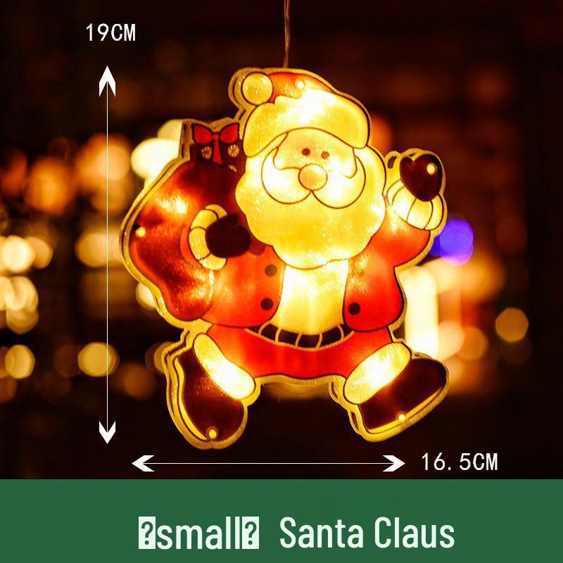LED Christmas Suction Cup Window Lights: Indoor Decorative Hanging Festival Lights