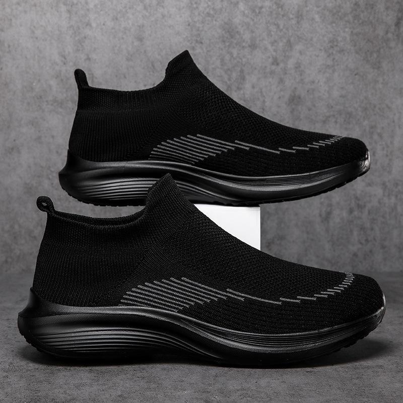 Spring fly-woven mesh shoes large size casual shoes socks shoes elastic couple mesh sneakers 36