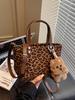 2025 High-End Retro Leopard Print Suede Handbag – Versatile Autumn/Winter Bucket Shoulder Bag for Women