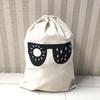 Printing Fabric Laundry Bag Cotton and Linen Drawstring Duffle Bag Durable Storage Bag