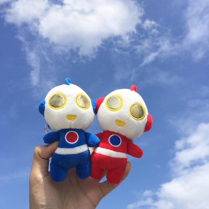 Cute Cartoon Ultraman Plush Keychain Mini Soft Toy Keyring Bag Accessory