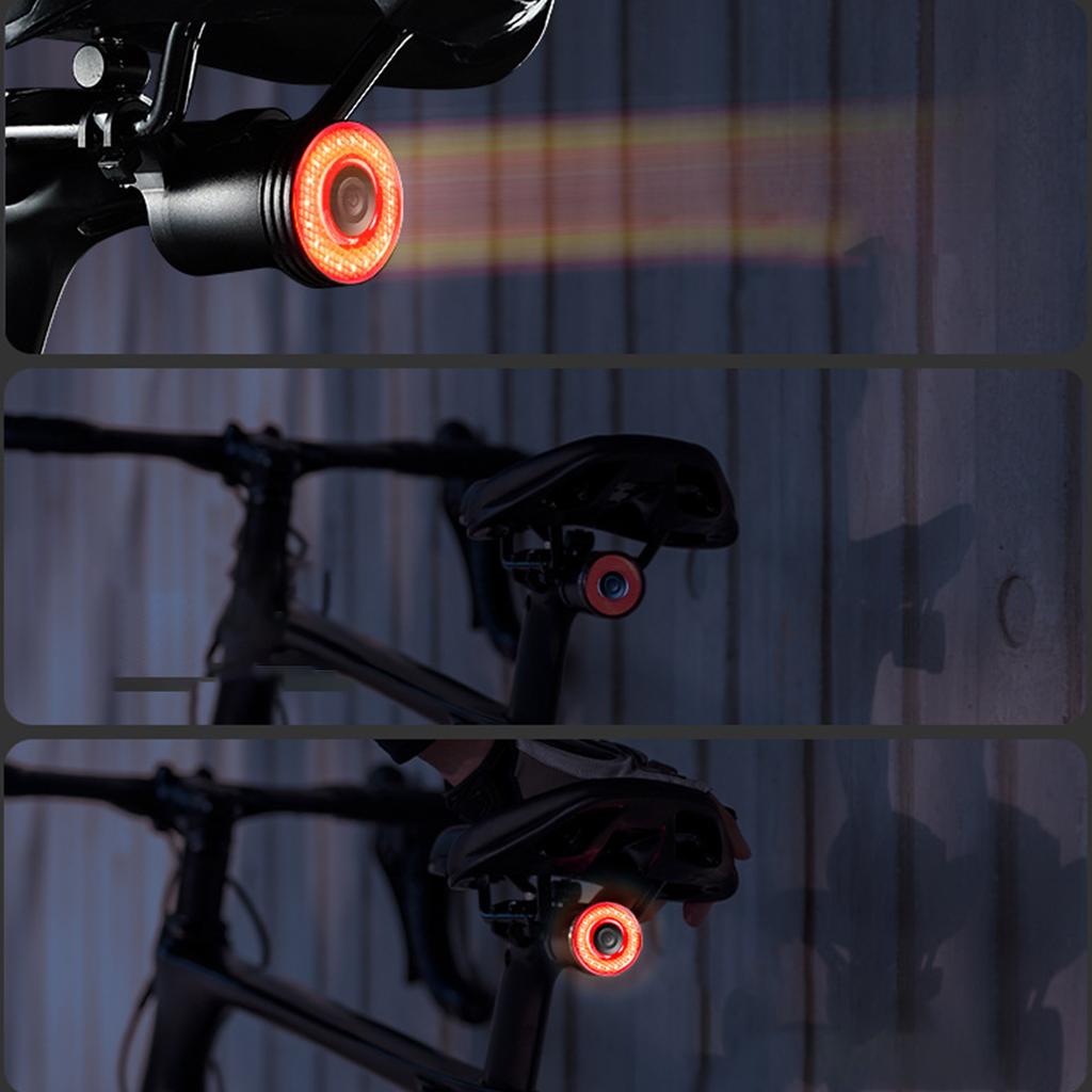 LED Bicycles Tail Lamp Mountain Bike Rear Light Brake Sensing Rear Light for Enhancing Night Cycling Safety