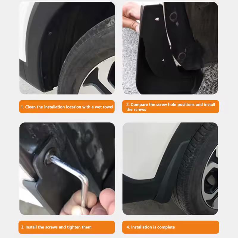 4pcs Car Front Wheel Fender for Geely Coolray L Binyue 2025 2026 Mudflaps Anti-collision Mudguards Mud Flaps Guard Accessories