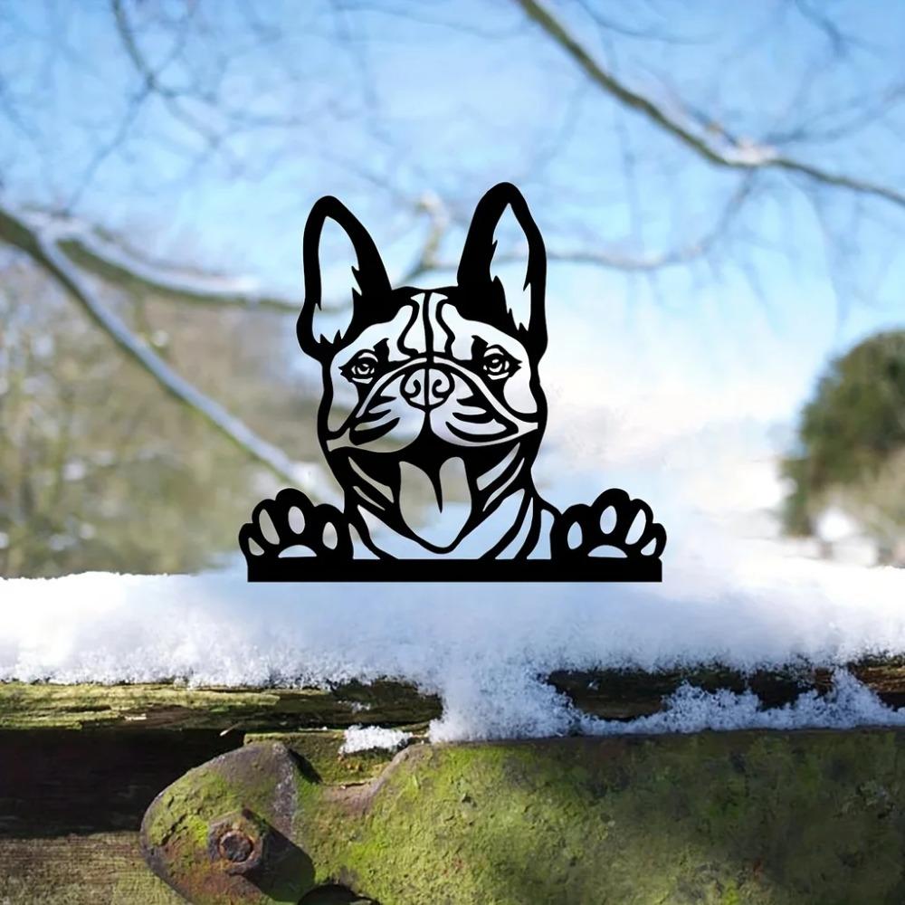 1pc Ultimate Dog Steel Silhouette Metal Garden Art Stake - Ideal Outdoor Decoration & Birthday Gift