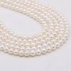 1String, White Natural Freshwater Pearls, 9-10mm Near Round Pearl Beads for Jewelry Making DIY Crafts, Birthday Wedding Gifts, 36cm