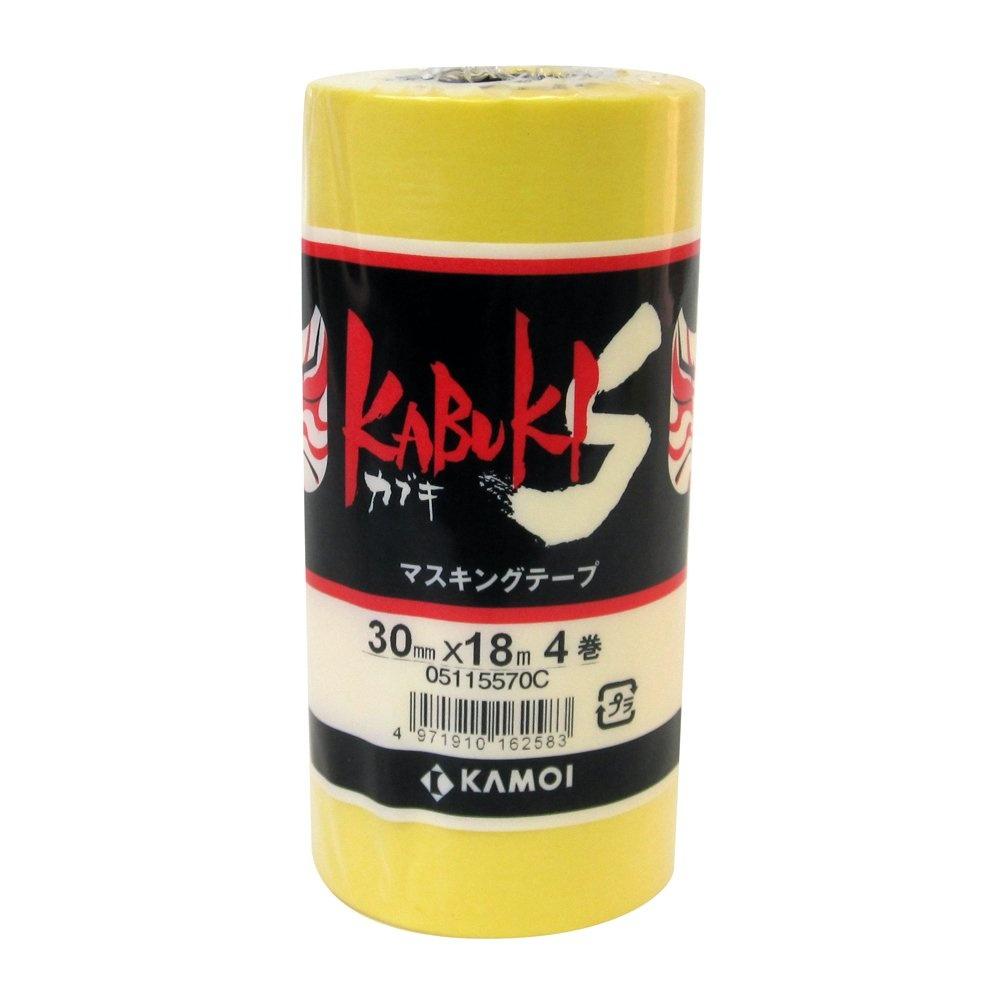 Kamoi Kakoshi Masking Tape 4 rolls 30mm x 18M KABUKI-S