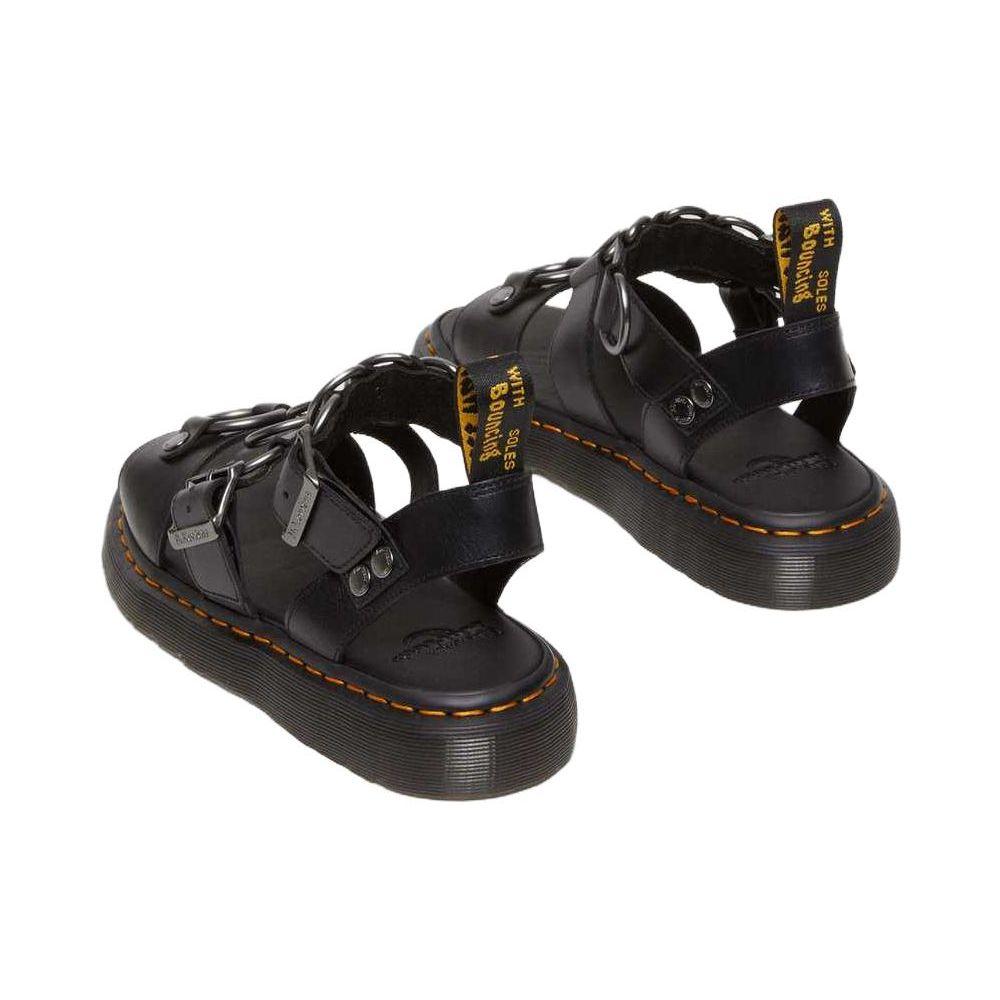 Dr. Martens Leather Metal Buckle Fashion Sandals Unisex Sandals Black 30747001