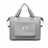 Lightweight Expandable Travel Bag Grey Soft Carry-on Luggage 40X20X25