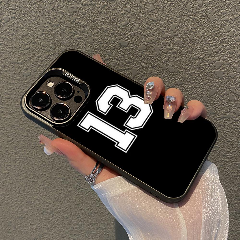 Number Football Phone Case For IPhone 16 15 14 13 12 11 Pro Max X XR XSMAX 8 7 Plus Matte Shockproof Back Cover