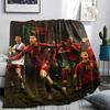 1PC Portugal National Football Logo Patterned Flannel Blanket Suitable For All Seasons for Home Decor Warmth and Comfort Gifts Holiday Present