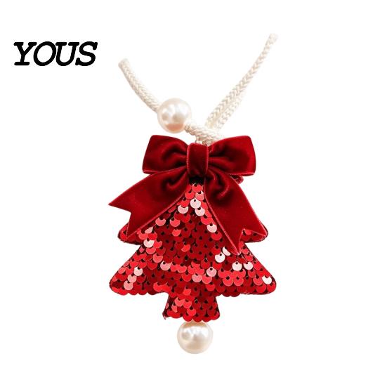 Woven Rope Curtain Buckles Sequined Tree Tieback, Sparkling Christmas Holder with Reusable Fabric Ties Bow, Decorative Drapery Holdback for