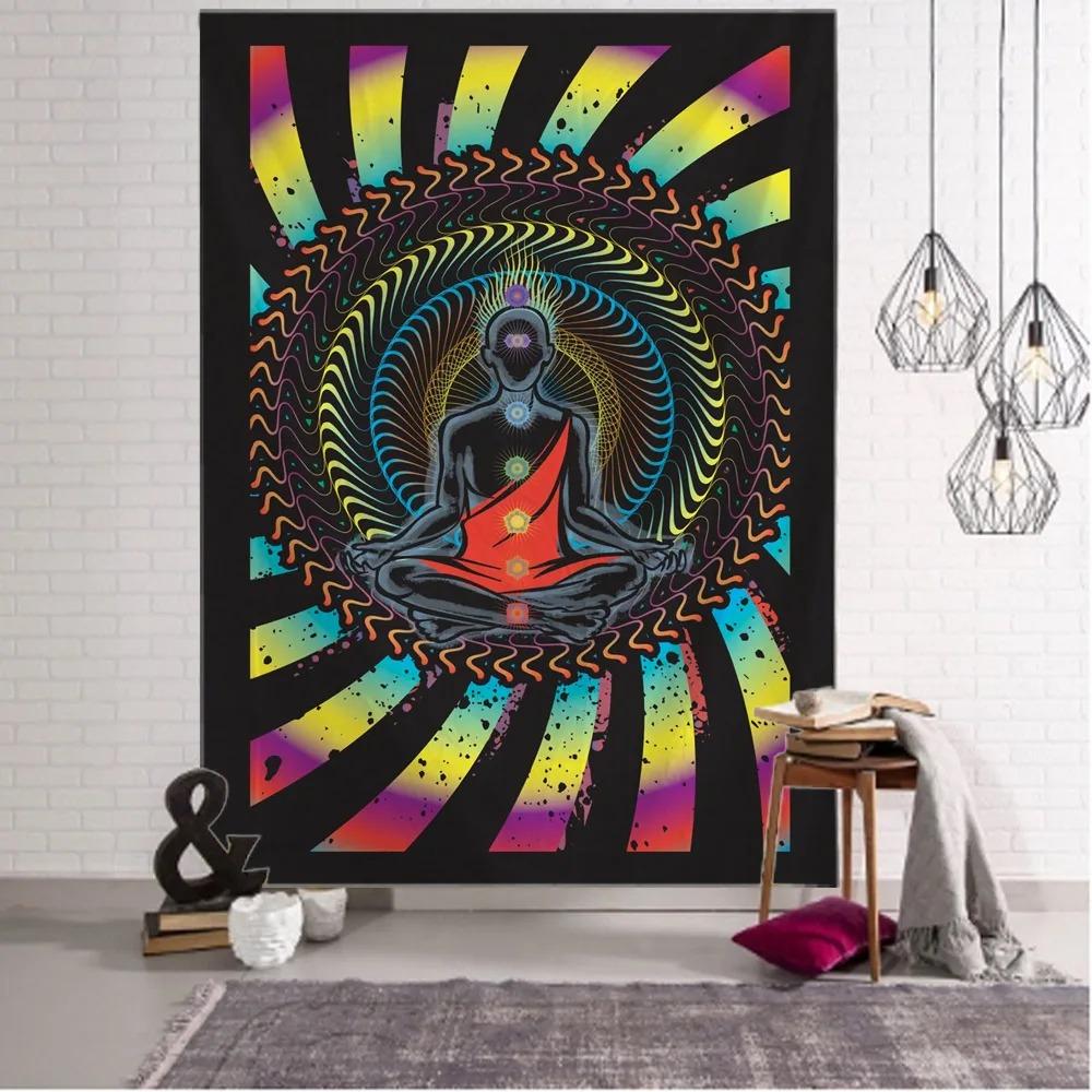 Buddha Statue Meditation Pattern Tapestry Home Wall Decoration Tapestry Bedroom Living Room Tapestry