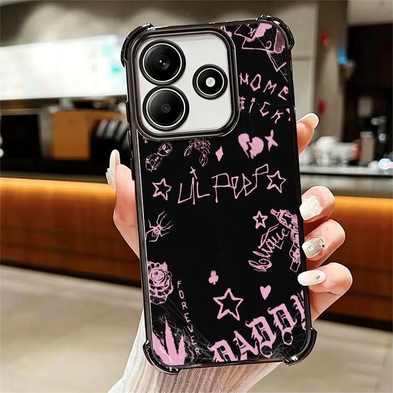 Lil Peep Hellboy Love Plating Phone Case For Xiaomi Redmi Note 14 15 Pro Plus 13 12 11 11S 11T 10 9S 9 5G Anti-Fall Airabag Cove