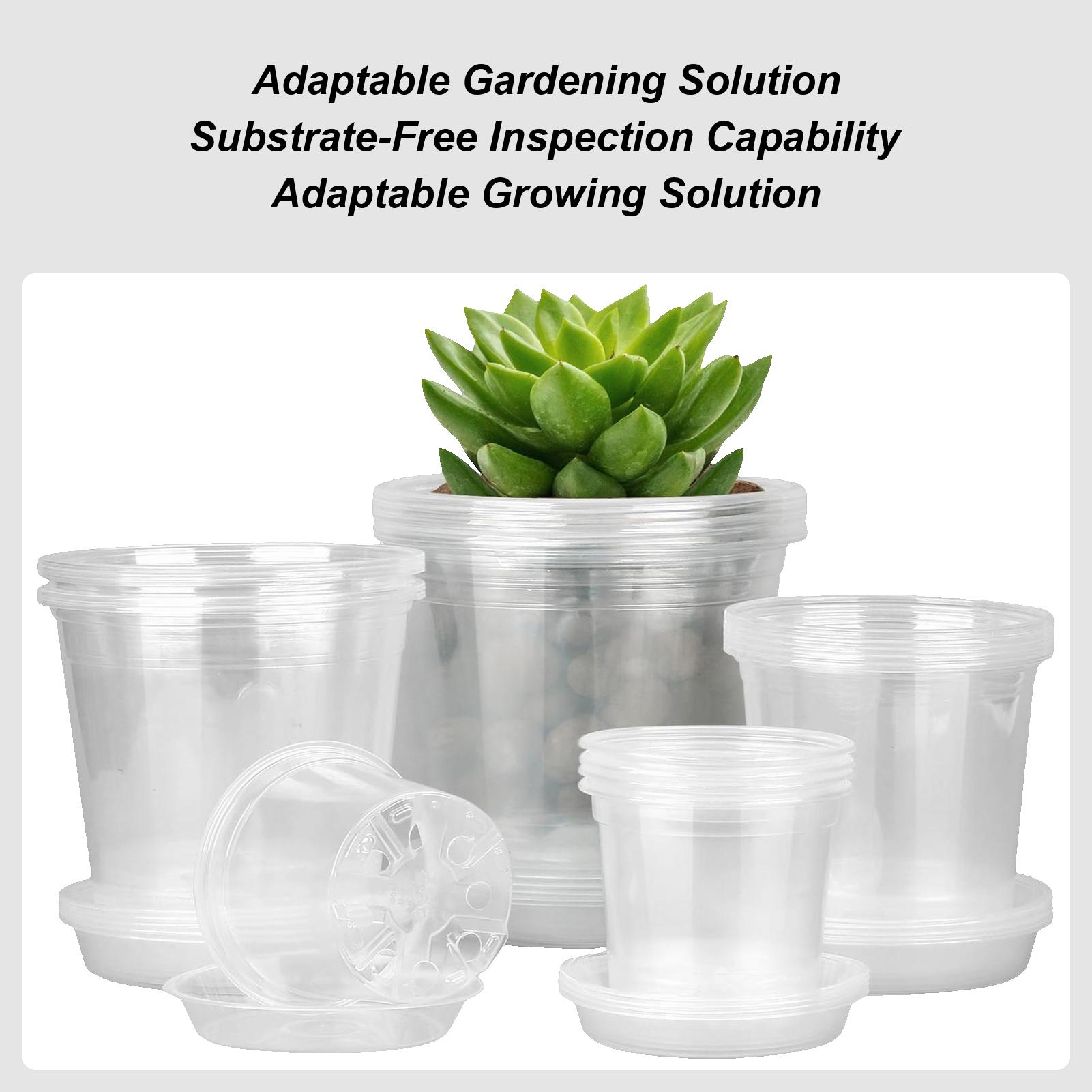 

20 шт. прозрачный горшок для рассады растений 4/5/6/7 дюймов Садовый контейнер для рассады овощей Горшок для растений с дренажным отверстием для садоводов CN