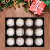 Christmas Ball Ornaments Set 12 Pieces White and Gold Winter Holiday Decoration Shatterproof Christmas Decorations for Tree for