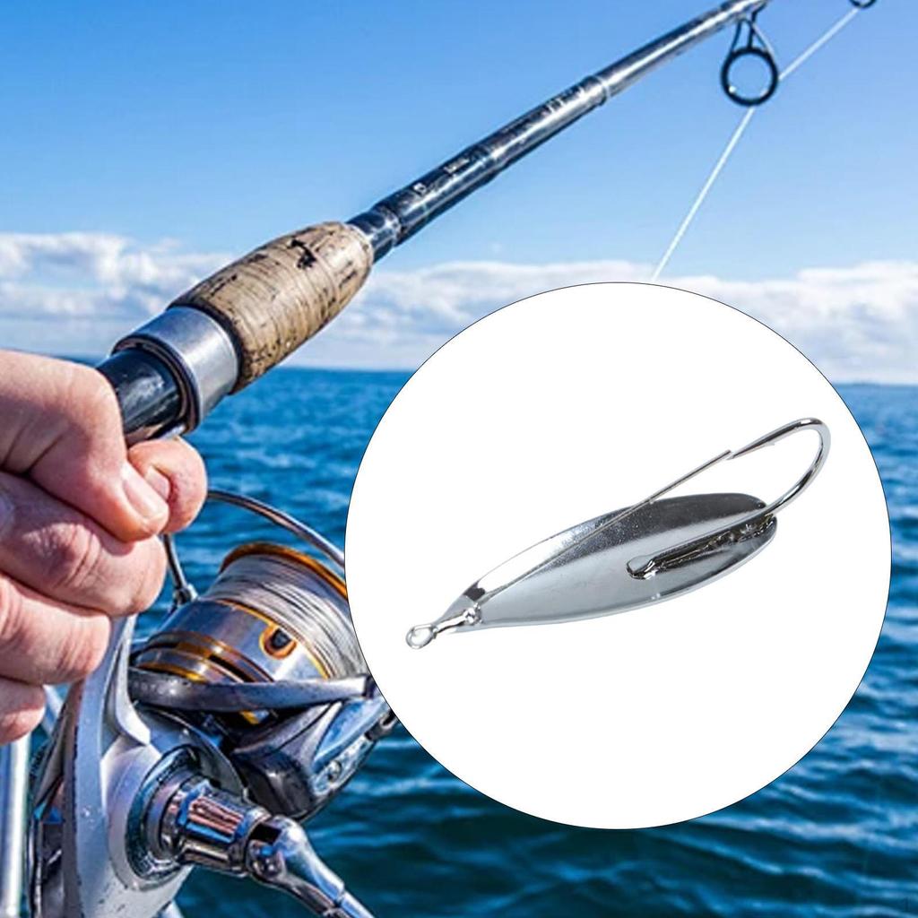 Fishing Spoon Lure Copper Hard Sturdy Weedless for Jigging Drifting, Trolling, Saltwater