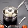 ZISIZ 22cm 316 Stainless Steel Tri-Ply Honeycomb Non-stick Soup Pot with Steamer