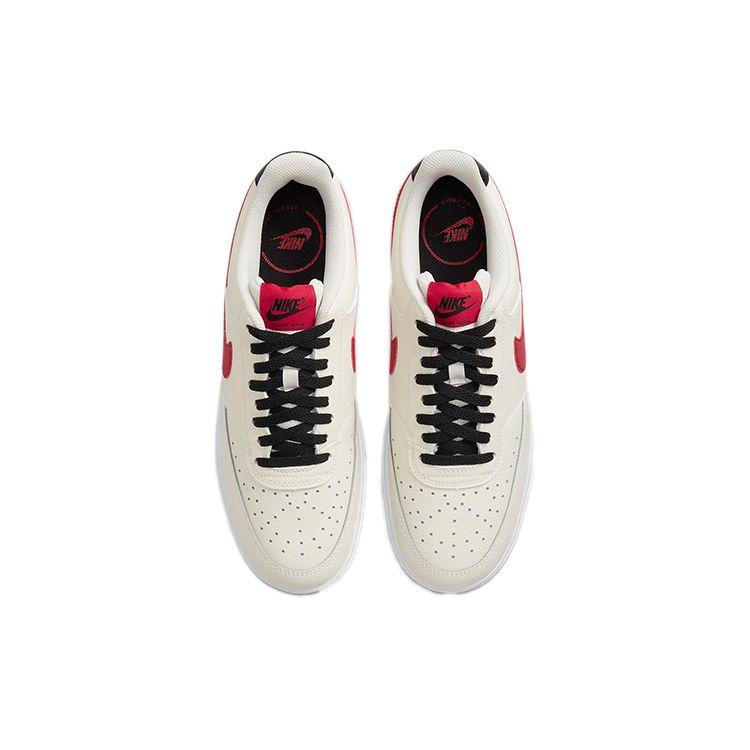 Nike Court Vision Low Sail University Red Men Sneakers Cream Black White DM1187-101