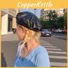 Beret Hat Women Pu Leather Fashion Hat For Street Style And Winter Warmth